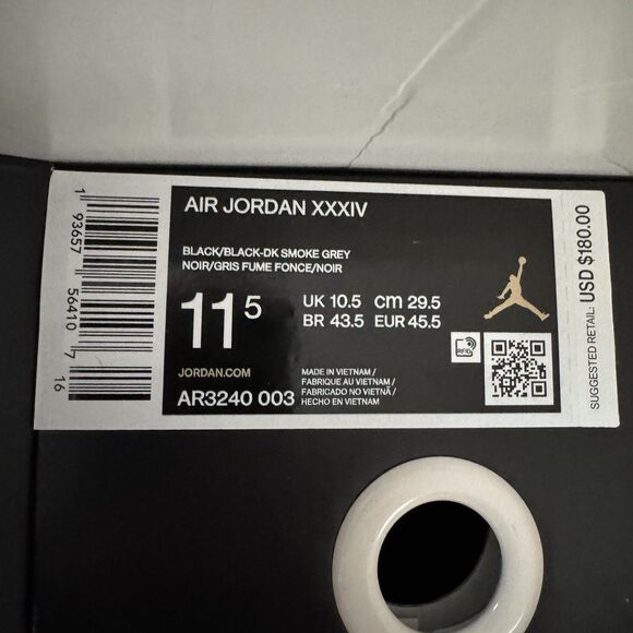 Air Jordan XXXIV 34 Black Cat Basketball Shoes main image 8